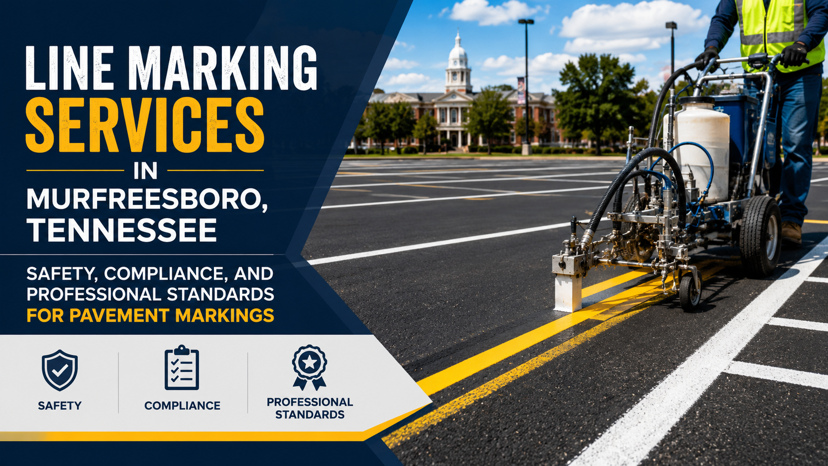 Line Marking Services in Murfreesboro, Tennessee: Safety, Compliance, and Professional Standards for Pavement Markings